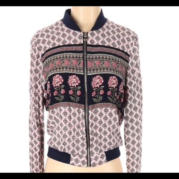 Print Lightweight Bomber Style Jacket - Picture 8 of 10